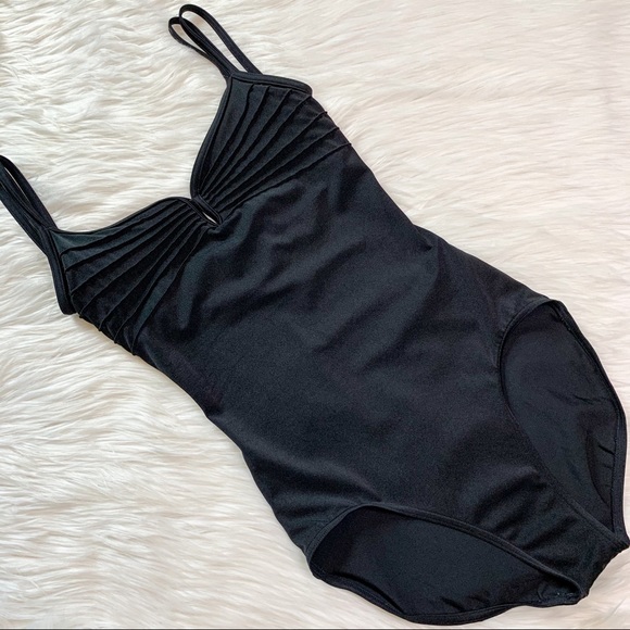 Capezio Other - CAPEZIO Black Strappy One Piece Bathing Suit